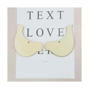 Adornos colgantes de madera en forma de pájaro con agujero_4