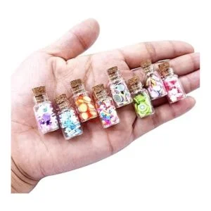 30 botellas de vidrio en miniatura para casa de muñecas_2