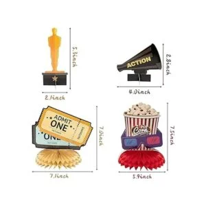 OSNIE 12 piezas de centro de mesa con temática de noche de_2