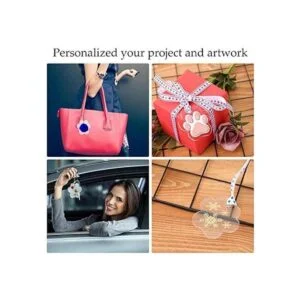 24 piezas acrílico pata llavero en blanco claro forma de_6