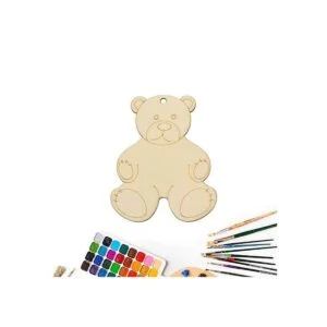 Creaides Adorno de madera con forma de oso para colgar_3