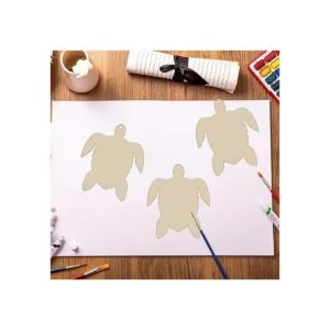 Adornos colgantes de madera de tortuga marina con agujero_5