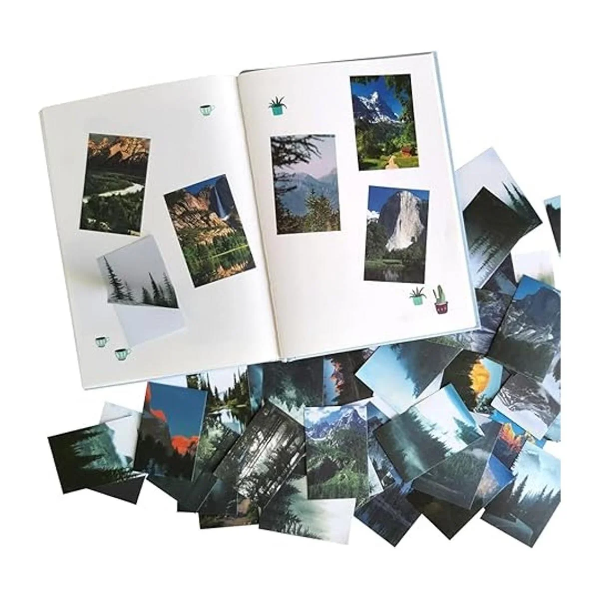 Kawaii Washi Juego de pegatinas con diseño de árboles de_4