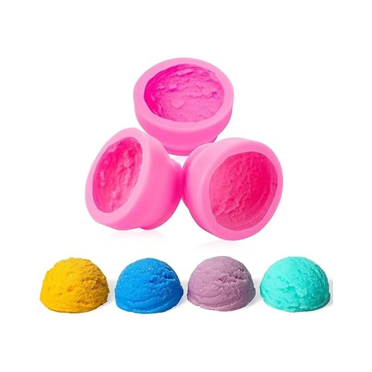 Moldes de silicona en forma de bola de helado 3D molde de_1