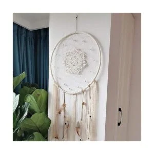 Paquete de 2 anillos de aro grandes de metal floral de 14_5