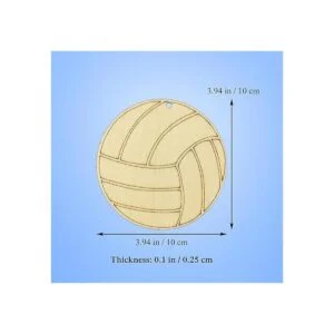 20 piezas de voleibol en forma de madera sin terminar_2