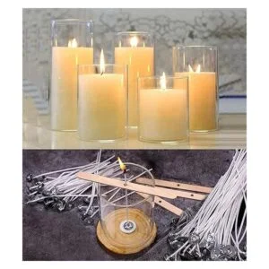 QPZ Mechas de vela trenzadas de 200 pies 100 algodón_5