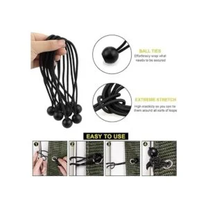 NODG 24 bolas elásticas de 469 pulgadas color negro_3