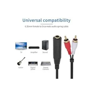 Poyiccot Cable adaptador RCA a 14 hembra coild Spring_3