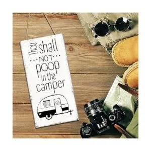 Blulu Thou Shall Not Poop in the Camper Sign no Pooping_6