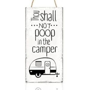 Blulu Thou Shall Not Poop in the Camper Sign no Pooping_1