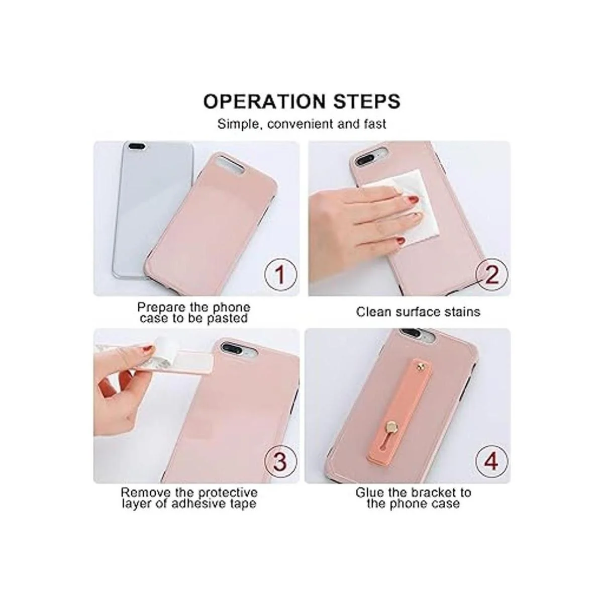 Correa de teléfono de 6 piezas agarre telescópico para_6