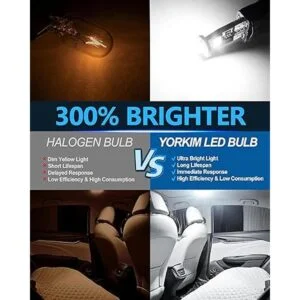 Yorkim 194 bombillas LED CANBUS sin errores T10 bombillas_4