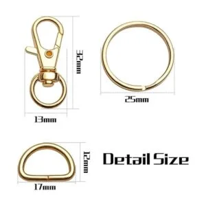 100 ganchos giratorios de mosquetón con cierre de_3