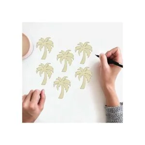 Creaides Palmera Madera DIY Recortes de madera de cocotero_5