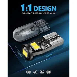 Yorkim 194 bombillas LED CANBUS sin errores T10 bombillas_3