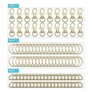 100 ganchos giratorios de mosquetón con cierre de_2