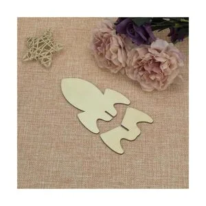 JANOU 12 Sets Rocket 3D madera de madera sin terminar_4