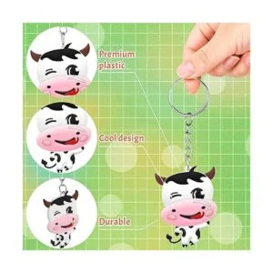 40 piezas de regalos de fiesta de vaca lindo llavero de_3
