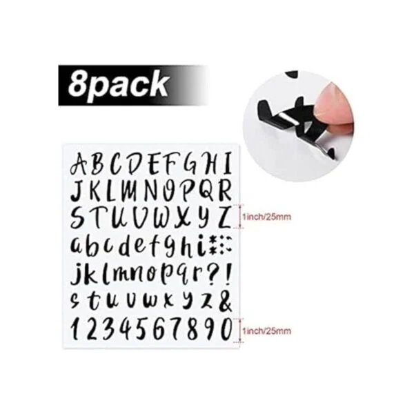 576 piezas de 8 hojas de calcomanías de letras de_2