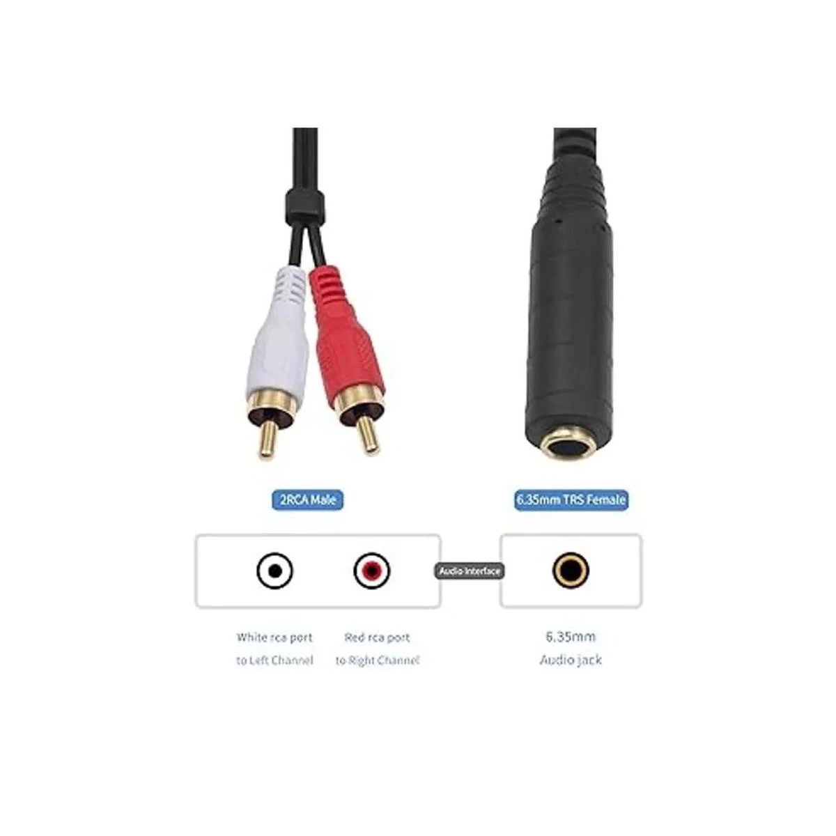 Poyiccot Cable adaptador RCA a 14 hembra coild Spring_2