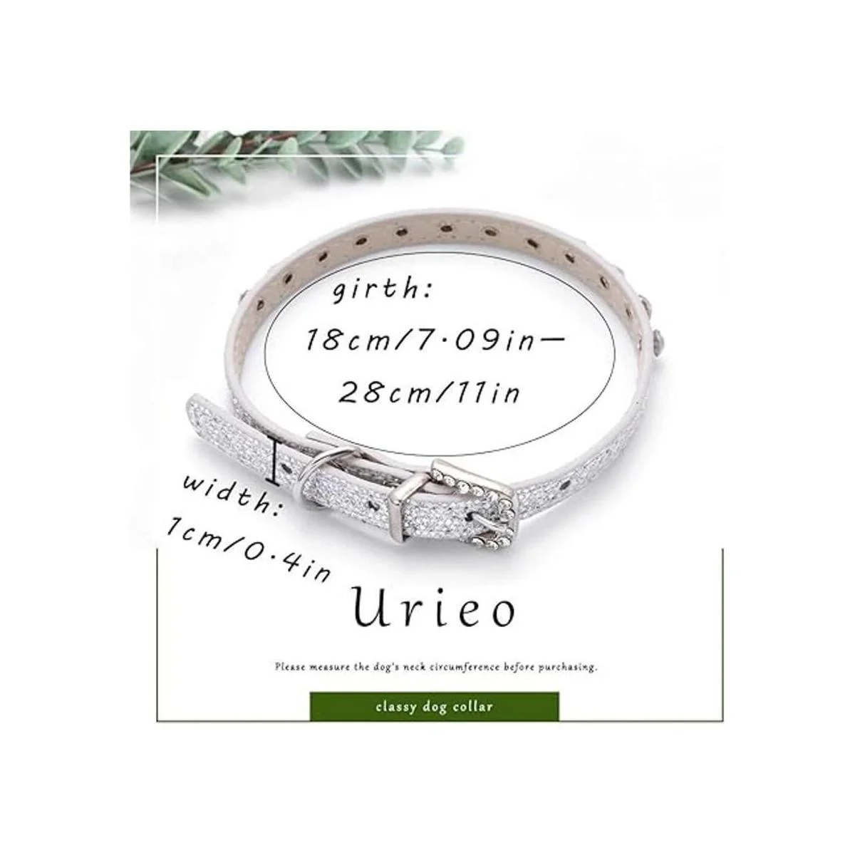 Urieo Collares de seguridad para gatos de piel plateada_6