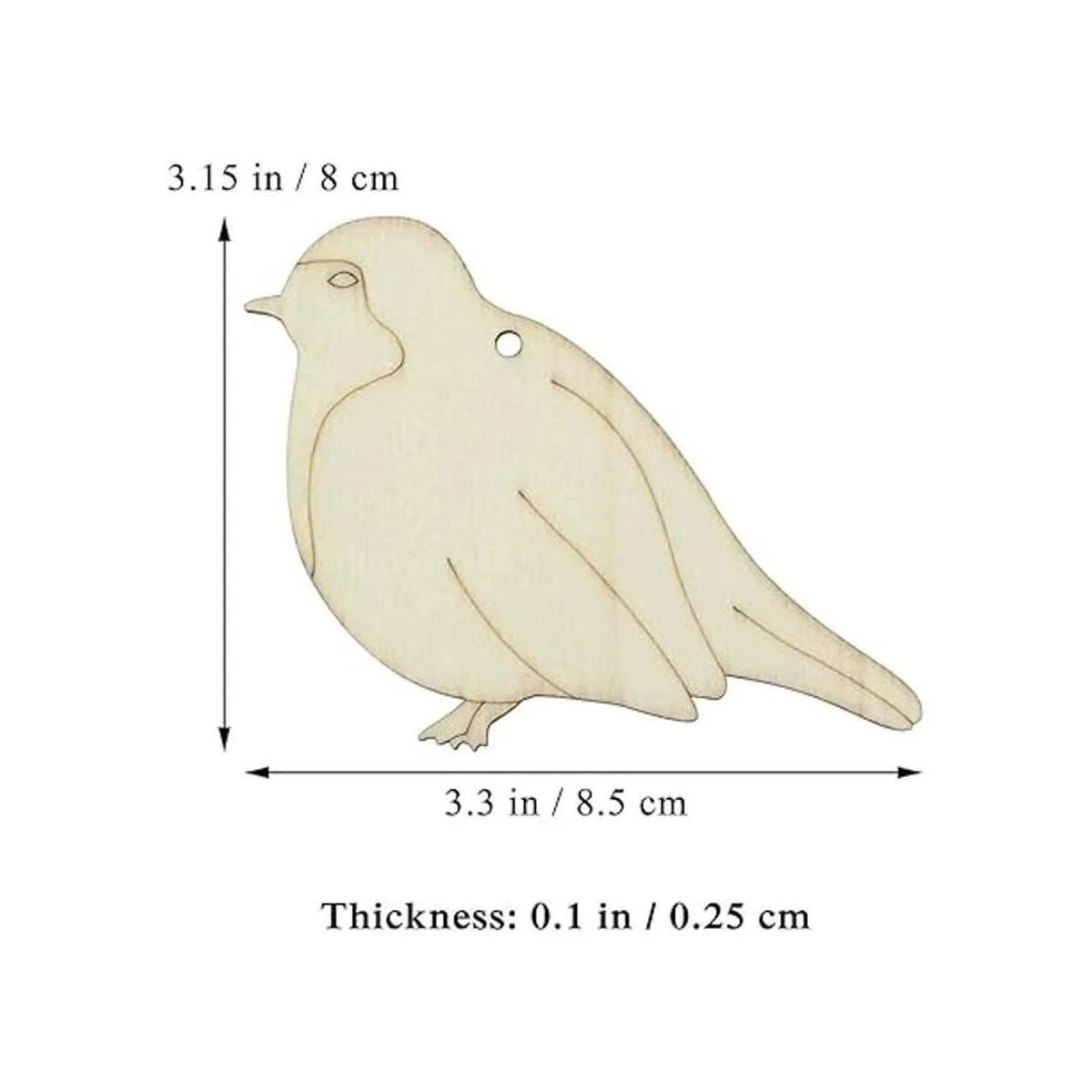 Creaides Adornos colgantes de madera con forma de pájaro_2