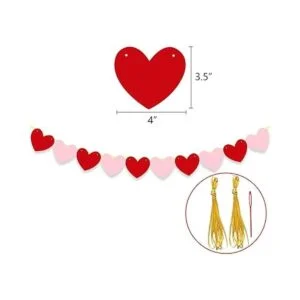 Little Sweetheart Banner Rojo Rosa Corazón Guirnaldas Oro_3