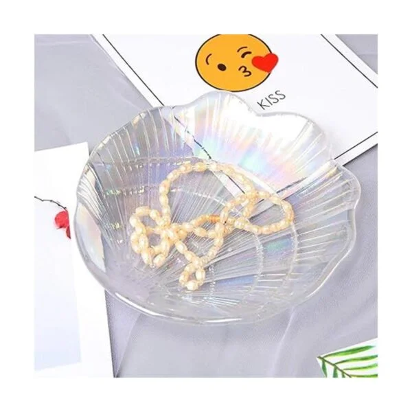 ccHuDE Bandeja de cristal con purpurina para joyas y_4