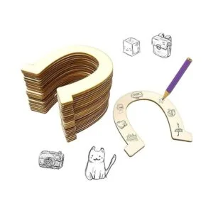 Honbay 24pcs en forma de herradura en blanco sin terminar_6