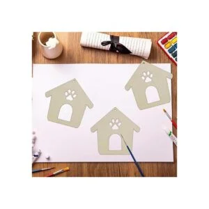 20 piezas de madera para perros con diseño de pata de_5