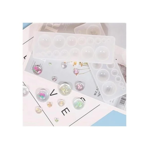 DDlife 2 moldes de silicona para gemas cabujón moldes de_3
