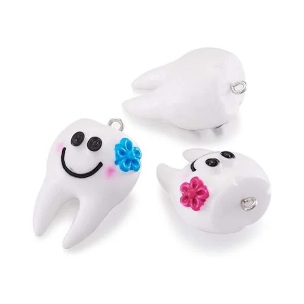 Cheriswelry 10 colgantes de resina de dientes blancos_2