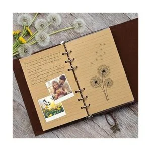 Diario de cuero diario de escritura recargable_3