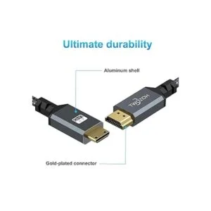Twozoh Cable mini HDMI a HDMI de 3.3 pies cable trenzado_2