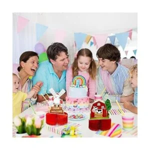 6 piezas de centro de mesa de animales de granja bolas de_6