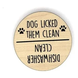 Dog Licked Them Clean Imán para lavavajillas imán para_1