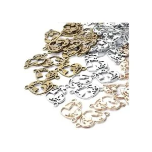 60 unids aleación grande filigrana corazón encanto amor_4