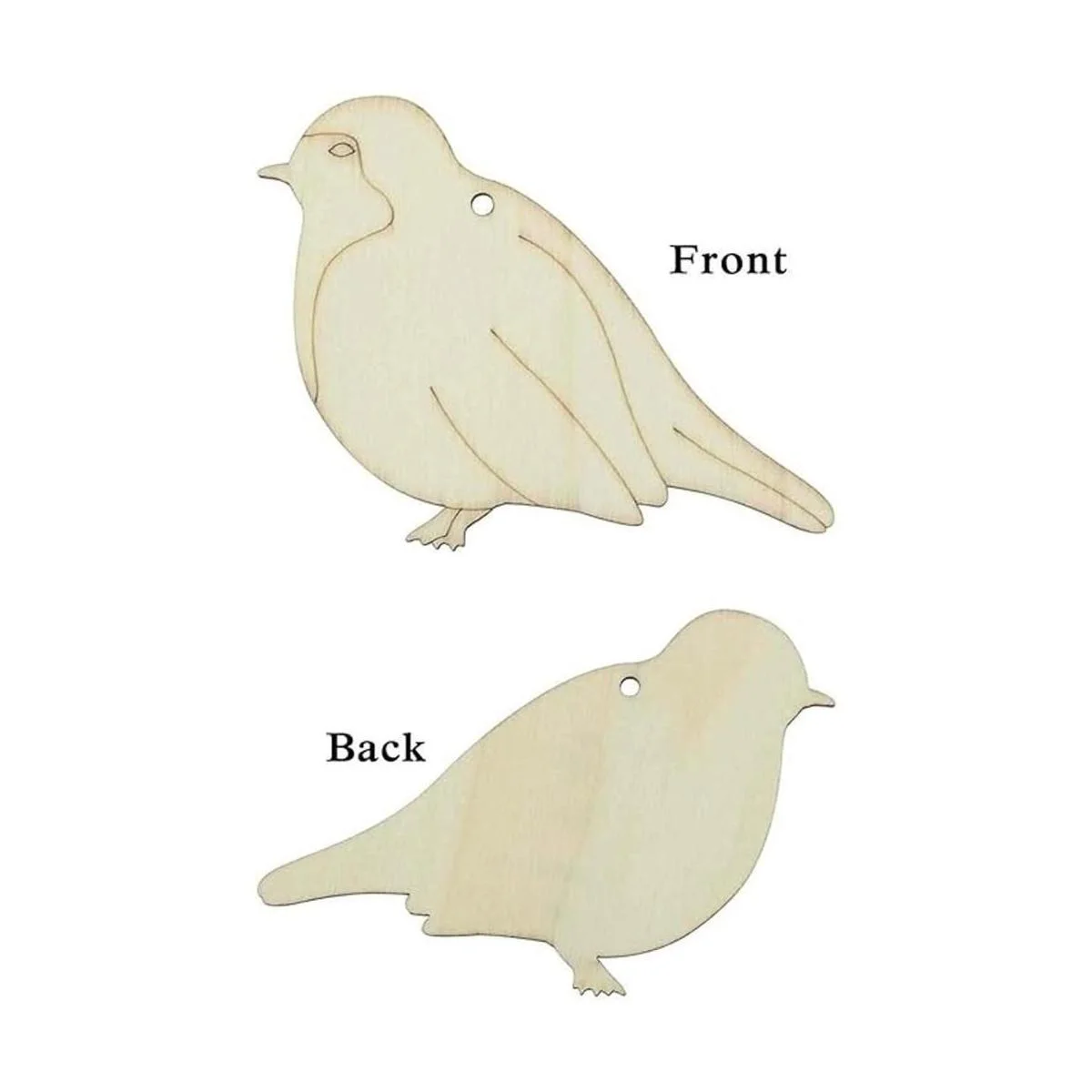 Creaides Adornos colgantes de madera con forma de pájaro_3