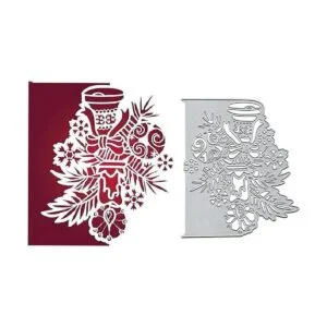 Troqueles de metal con borde de campana flores de encaje_1