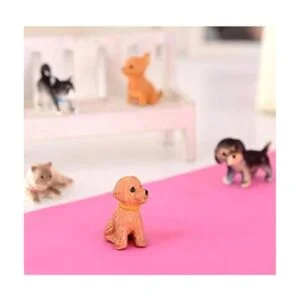 Juego de figuras de juego familiar de casa de muñecas de_6