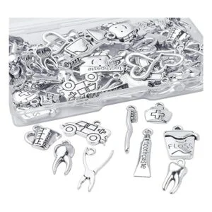 72 colgantes de plata envejecida con dientes saludables_6