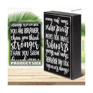 Always Remember You are Braver Than You Think Placa de_3