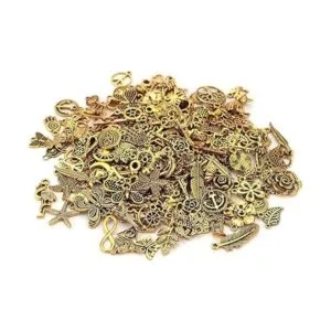 JIALEEY 200 dijes tibetanos de oro antiguo mezclados para_7