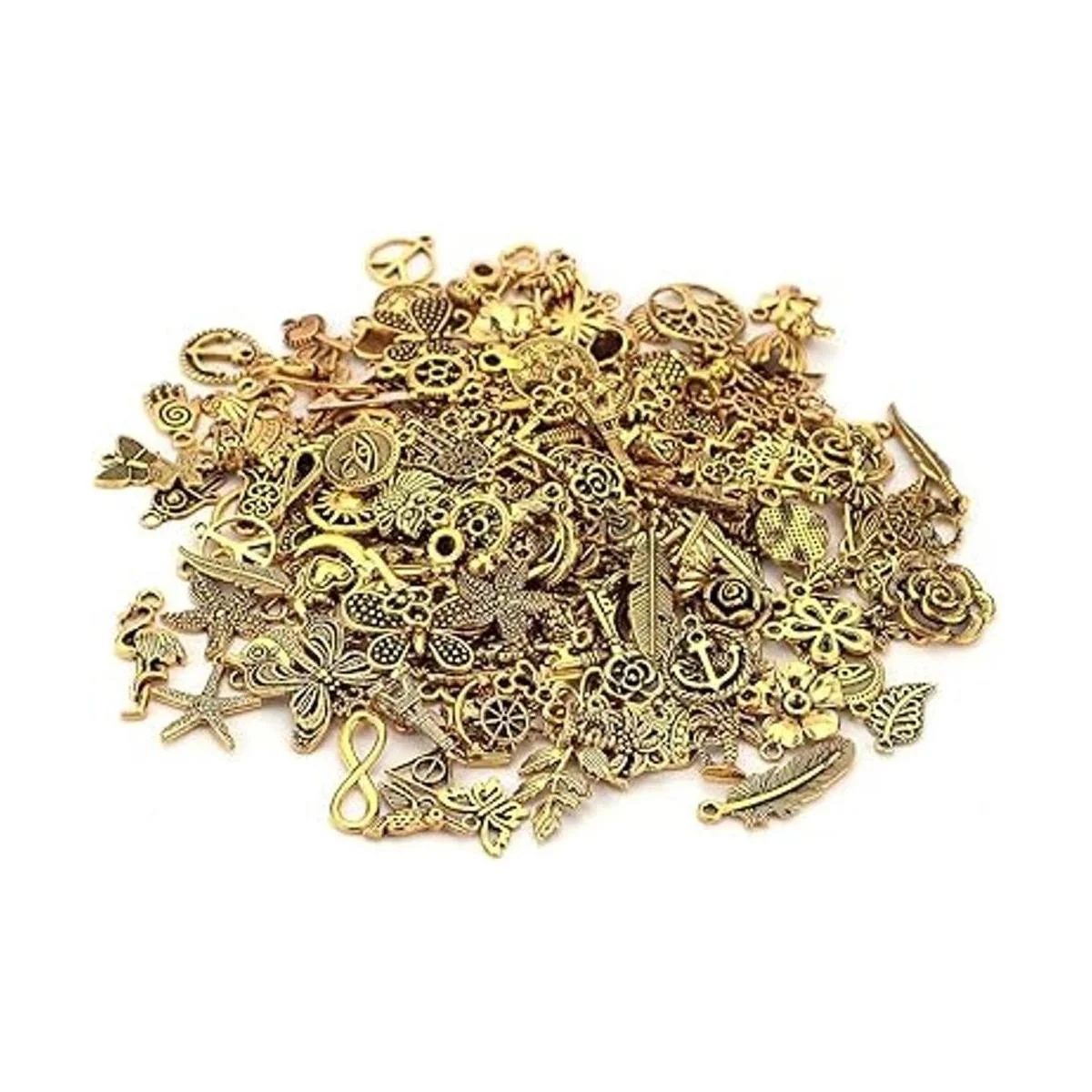 JIALEEY 200 dijes tibetanos de oro antiguo mezclados para_7