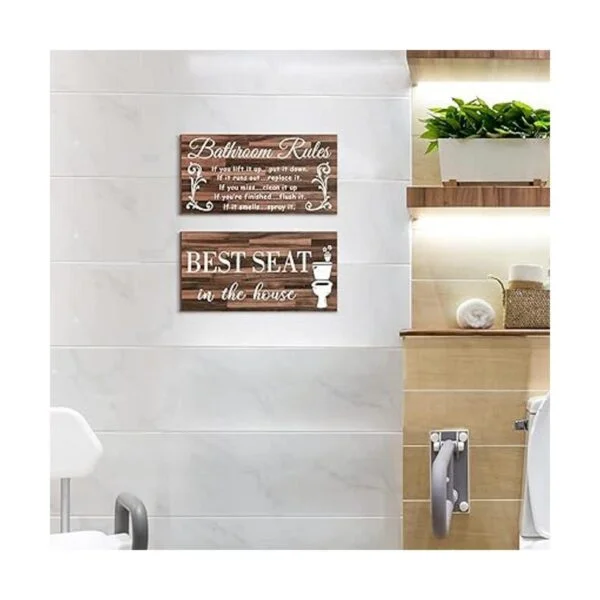2 piezas divertidas de decoración de pared de baño_3