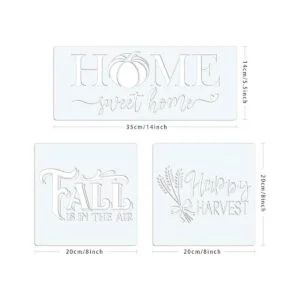 PARBEE Juego de 10 plantillas rústicas de otoño para_5