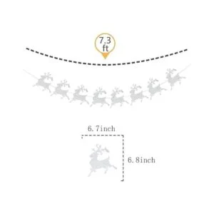 Guirnalda de renos con purpurina plateada guirnalda de_4