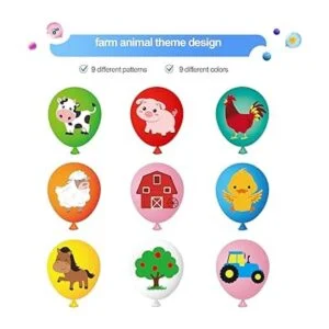 36 globos de animales de granja de 12 pulgadas globos de_2