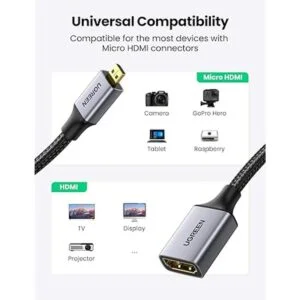 UGREEN Adaptador micro HDMI a HDMI cable portátil de_3